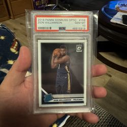 Zion Williamson - 2019 Donruss Optic #158 - RC Rookie - PSA 10