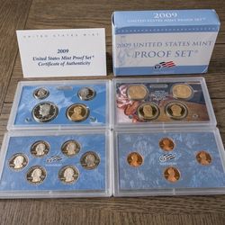2009 United States Mint Proof Set - 18 Monedas (Caja y COA Original)