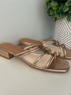New rose gold sandals size 9.5