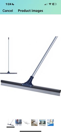 DSV Standard Floor Squeegee for Concrete Floor, 30" Large Squeegee Broom, Heavy Duty Floor Squeegee for Tile with 51.5" Handle for Garage, Deck, Bat..
