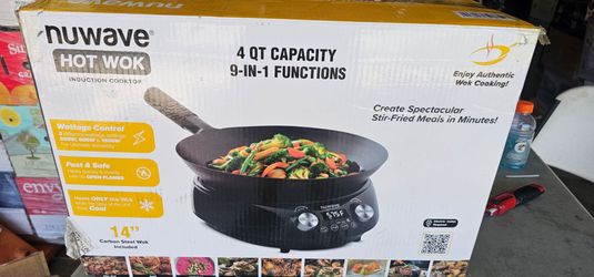 Nuwave Hot wok induction cooktop 4 quart capacity 9 and 1 function