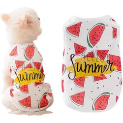 Breathable Dog Vest Pet Shirt Cute Summer Watermelon Pet Puppy T-Shirt (XL)