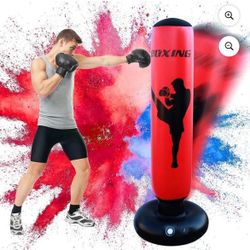 X XBEN Punching Bag, Freestanding Kickboxing Heavy Standing Punching Boxing Bag, with Stand, for kids, Men and Women, Teens and Youth, at Home, Gym or