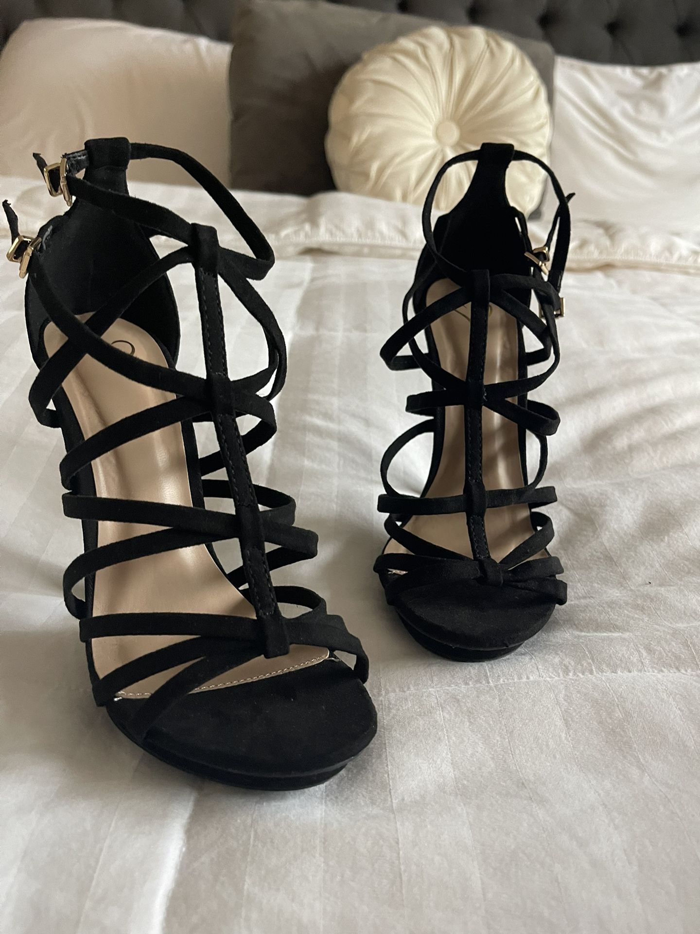 Black Strappy Heels