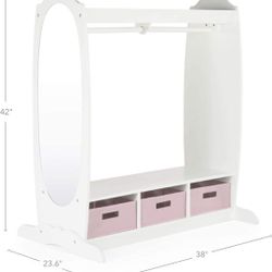 Girl Dress Up Station Clothing Rack Wardrobe