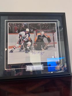 Wayne Gretzky #99 Signed Edmonton Oilers Framed Photo Autograph COA NHL HOF Streak 28x26