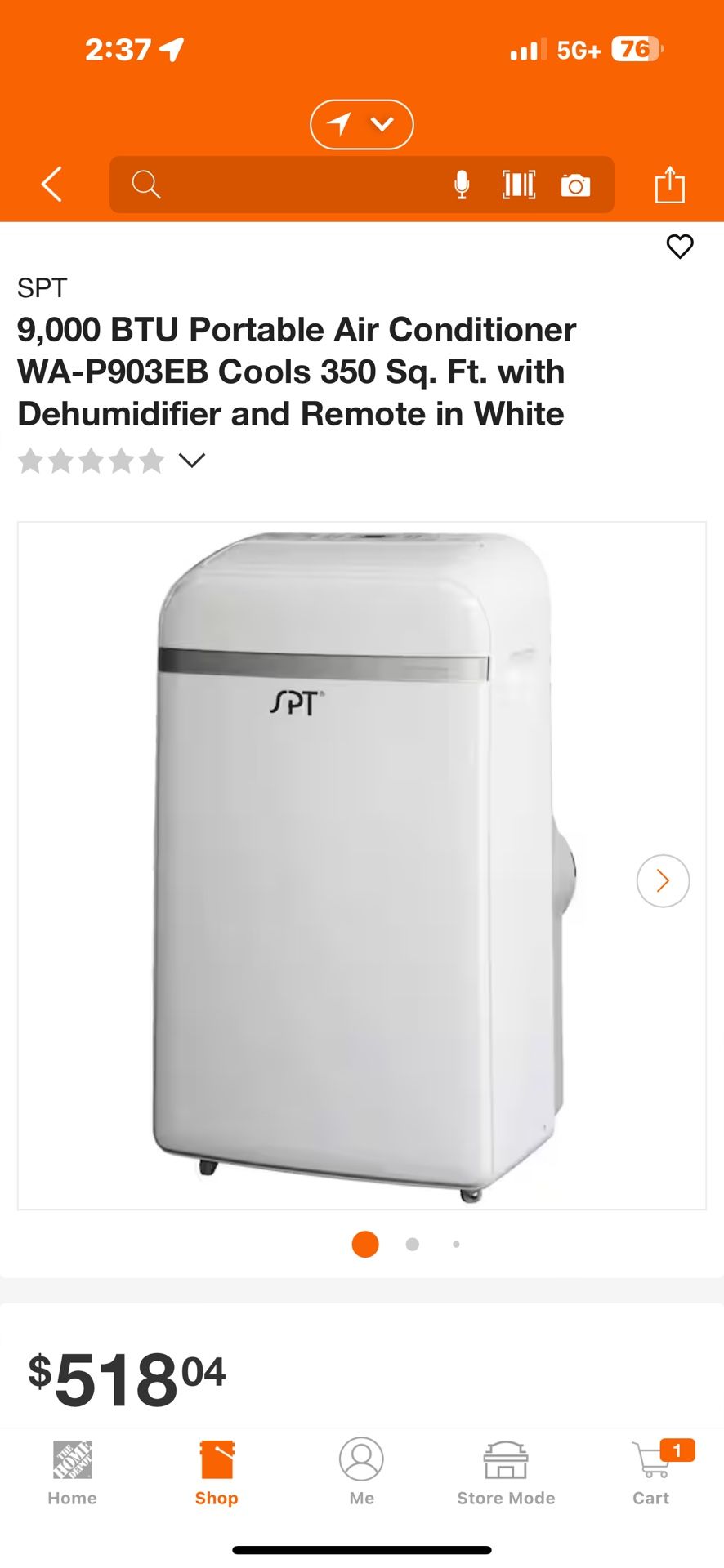 PORTABLE AC UNIT SPT