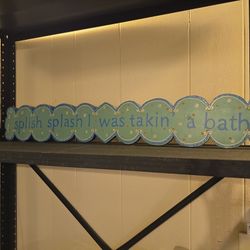 Bathroom hanging wood devoration