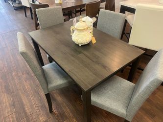 Gray dining table