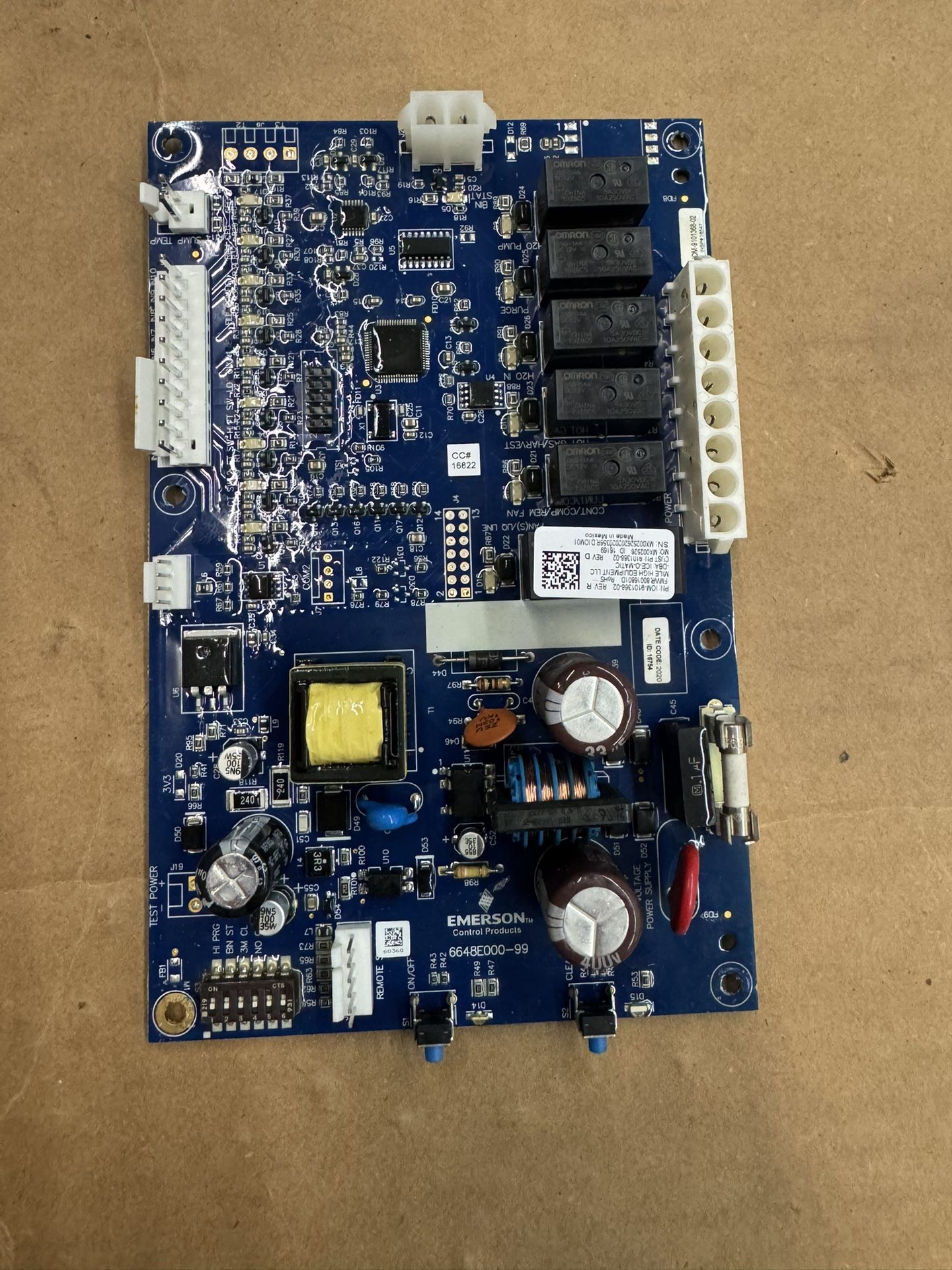 Ice-O-Matic Control Board (contact info removed)-02 REV R