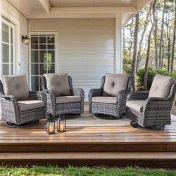 Patio Swivel Chair Set Brand New Patio Outdoor Furniture Set 🆕