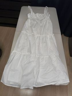 White Tiered Maxi Sundress