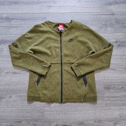 Nike Tech Fleece Full Zip Olive Jacket Mens Size Medium 