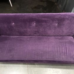 Like NEW  purple  SUEDE couches (2)