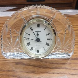 Vintage Cristal d'Argues Staiger Lead Crystal Quartz Clock