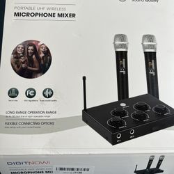 DIGITNOW! Portable Karaoke Microphone Mixer System with Dual UHF Wireless  Mic, HDMI/Optical/AUX for Smart