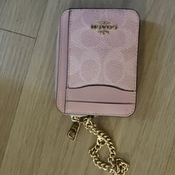 Women’s Pink Coach Wallet Bag New
