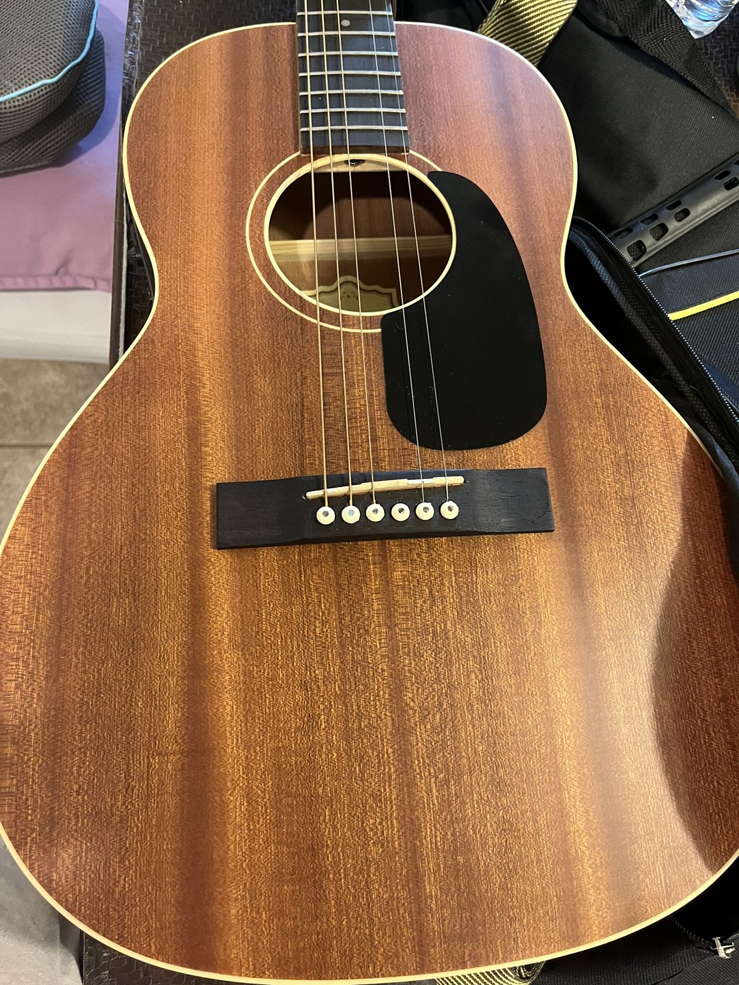 Silvertone 6 String Acoustic Guitar, Right (604MHNS) electric with CAHAYA Guitar Bag Gig Bag Padding Backpack and Ernie Ball Tweed Guitar Strap