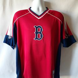 Boston Red Sox men's red short-sleeve v-neck pullover jersey size M
