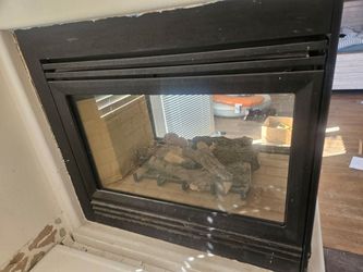 Gas fireplace island
