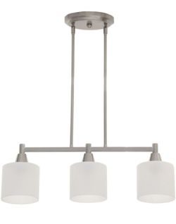 Oron Three Light Island Brushed Nickel Chandelier 