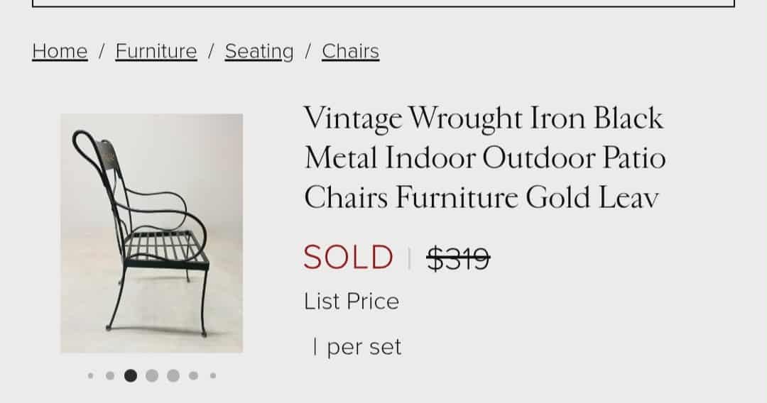 Vintage Wrought Iron Patio Set