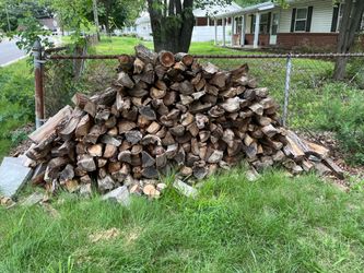 Dry seasoned fire wood open for trade