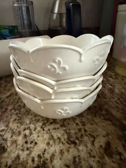 White princess house bowls/platos ondos blancos princess house h