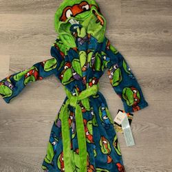 Boy’s Teenage Mutant Ninja Turtles Robe Green Small Size 8