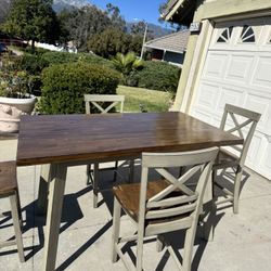 Rustic Dining Table With 4 Chairs 