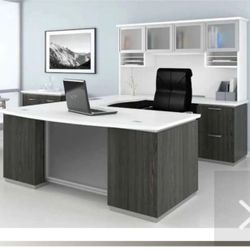 Executive U Shaped Desk With Hutch Furniture 