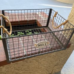 2 New Storage Wired Bins