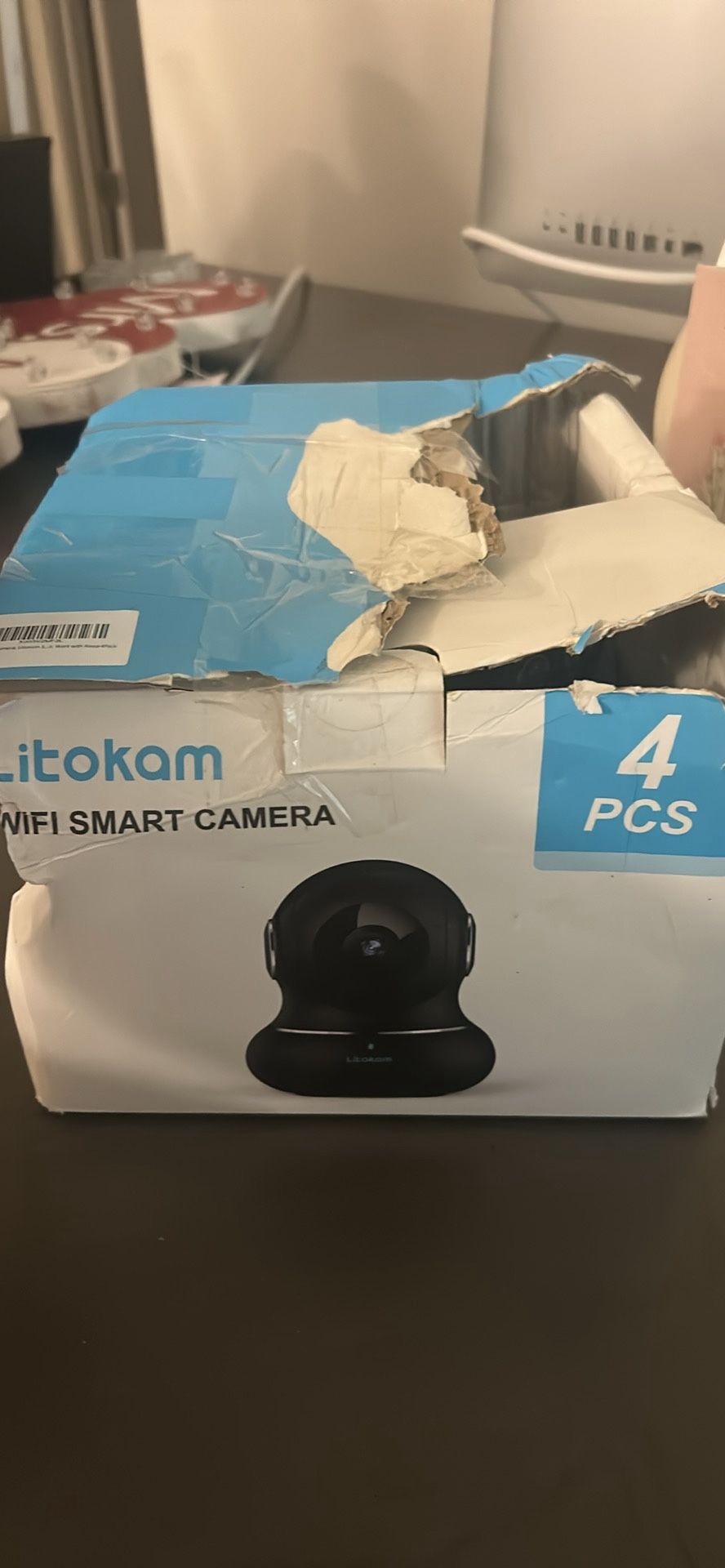 litokam 2K Indoor Security Camera, Cameras for Home Security with 360°Motion Detection, WiFi