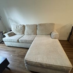 Moving Sale! Living Spaces White Woven Couch. Need Gone By Monday! 