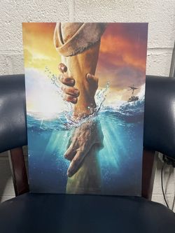 Jesus Saves Pic On Canvas
