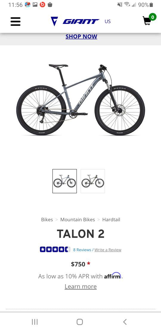 Men's Giant Talon 2 Large Frame 29 inch Mountain Bike