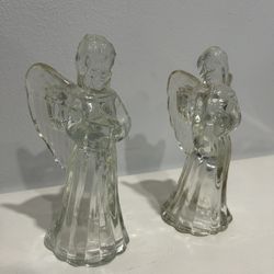 Glass Angel Candle Holder 