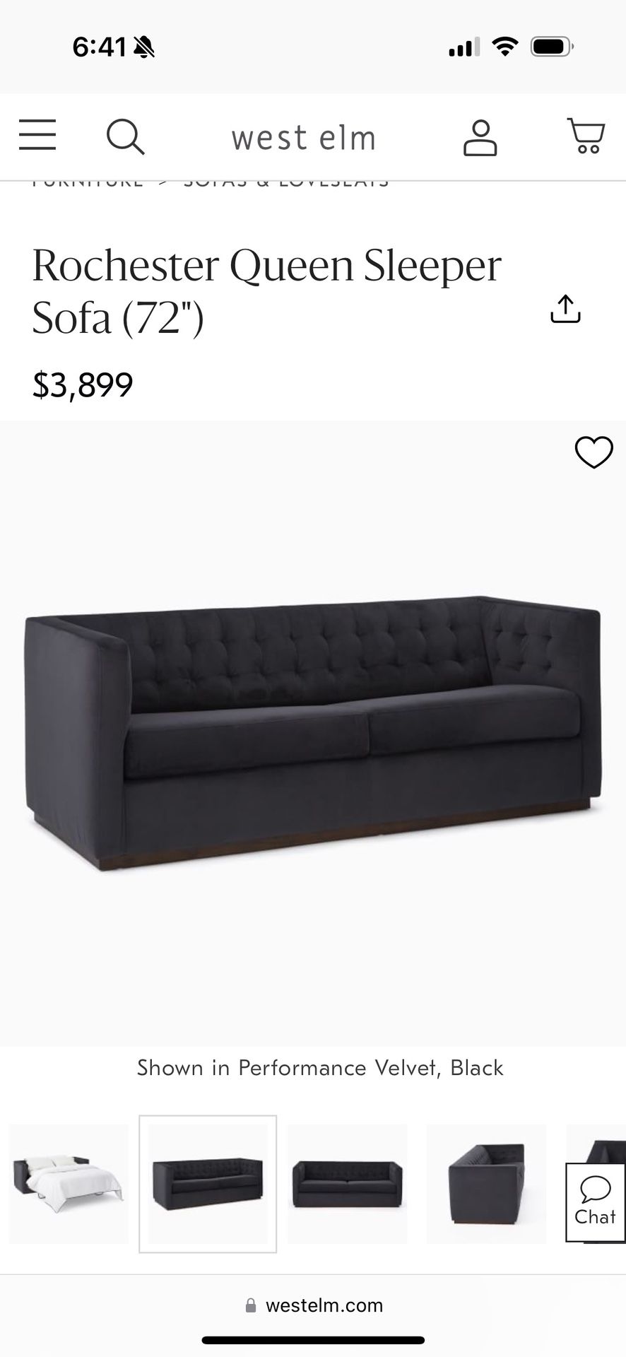 West Elm Sleeper Sofa