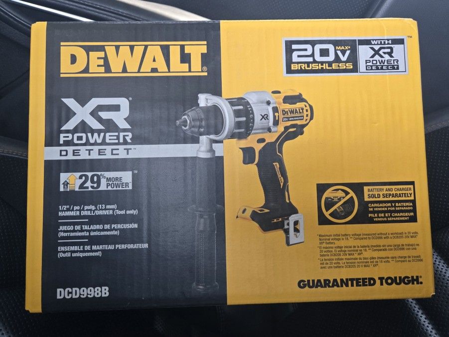 DEWALT XR POWER DETECT 1/2-in 20-volt max Variable Speed Brushless Cordless Hammer Drill
