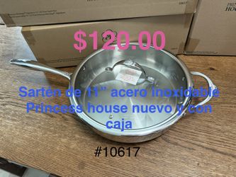 Sartén De 11” Acero Inoxidable 👉 princess house todo nuevo y con caja 📦