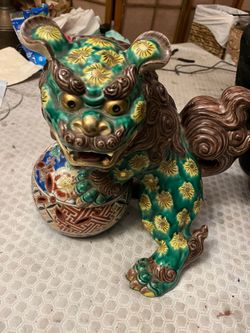 Japanese Kutani  Shi Shi Lion