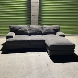 *Free Delivery* Gray Living Spaces Reversible Chaise Sectional Couch Sofa 
