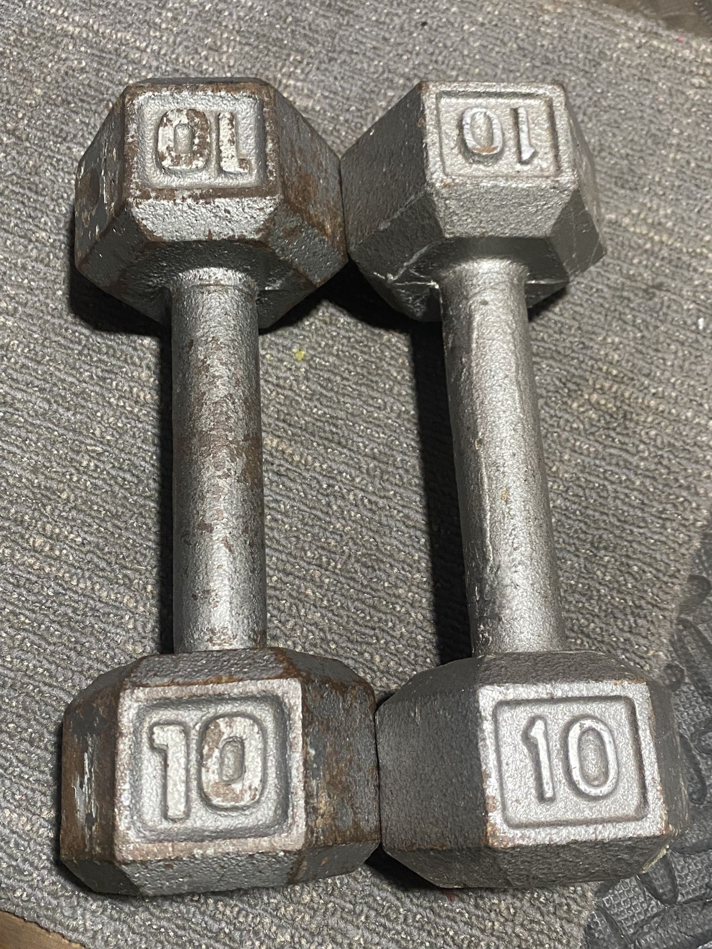 Pair Of 10 LB Dumbbells 