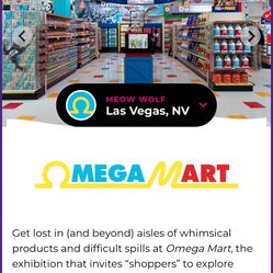Extra ticket to Omega mart Las Vegas