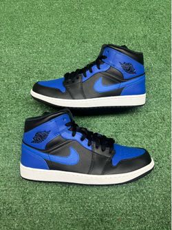 JORDAN 1 MID HYPER ROYAL TUMBLED LEATHER SIZE 12