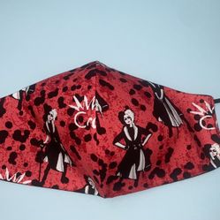 Cruella Deville De Vil Face Mask