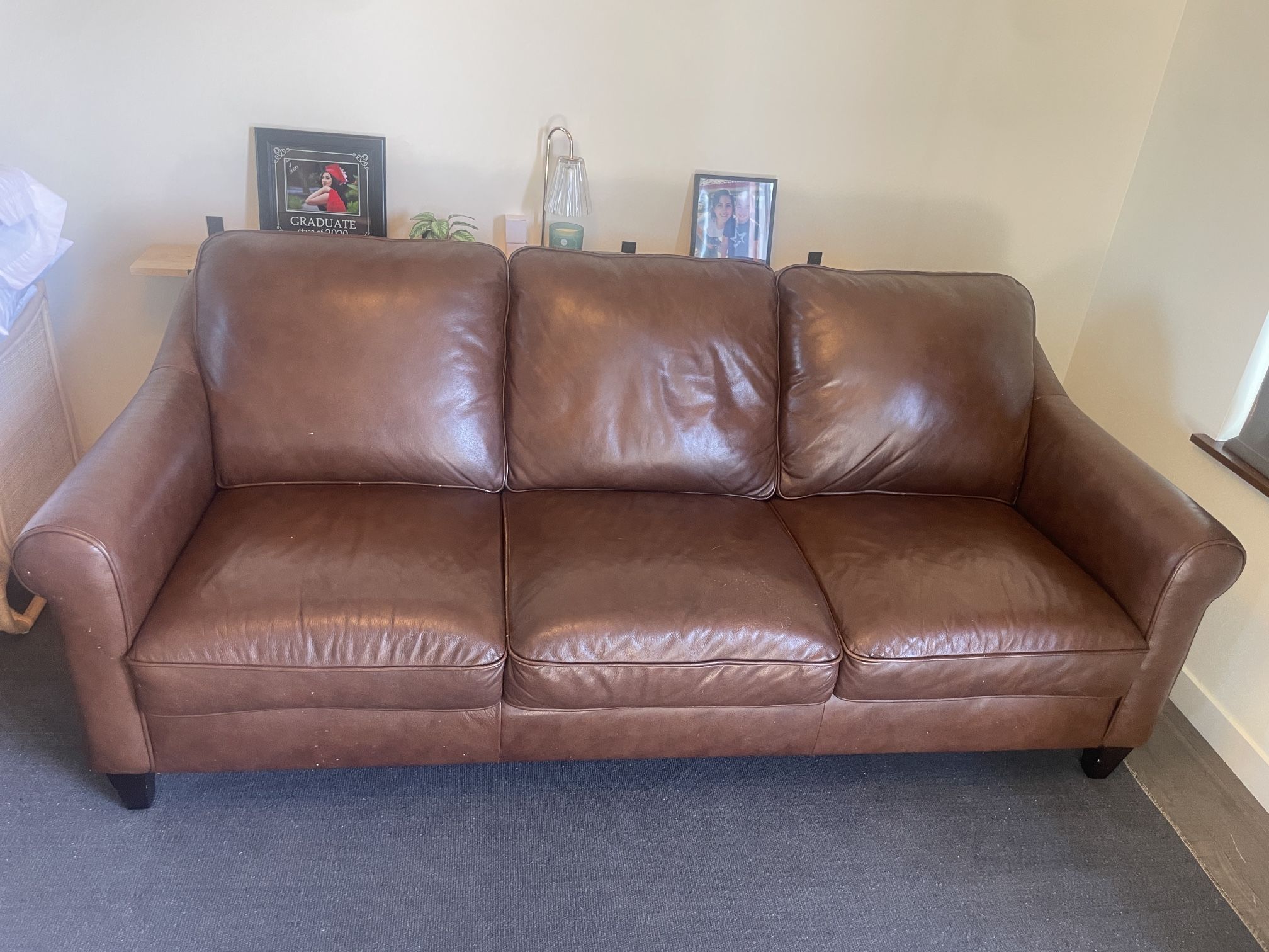 Brown Leather Couch