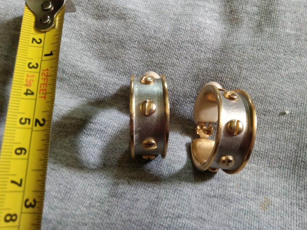 Costume Hoop Clip On Earrings