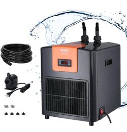 VEVOR Aquarium Chiller, 92 Gal 348 L, 1/4 HP Hydroponic Water Chiller, Quiet Refrigeration Compressor for Seawater and Fresh Water, Fish Tank Cooling
