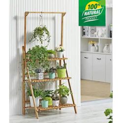 Bamboo Tiered Plant Stand